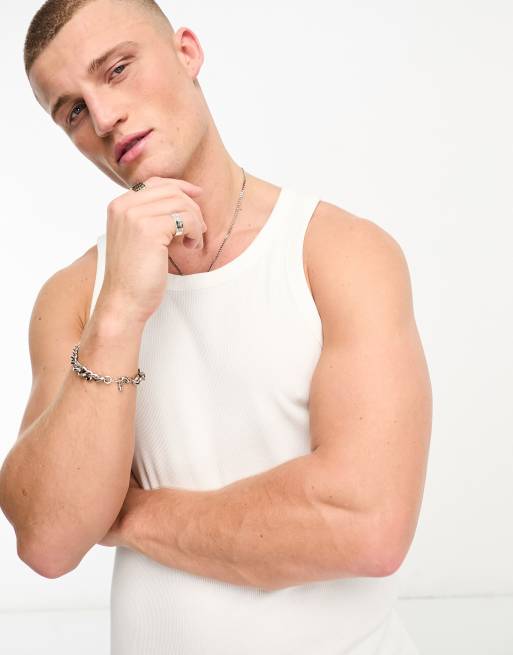 Men's Calvin Klein | Two Vintage Classic Fit Tank Tops | White