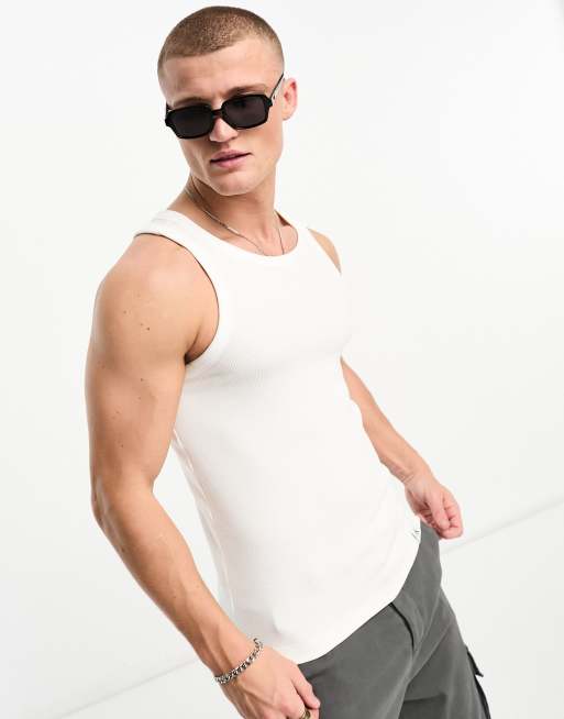 Calvin Klein Jeans - Tanktop met logolabel in wit
