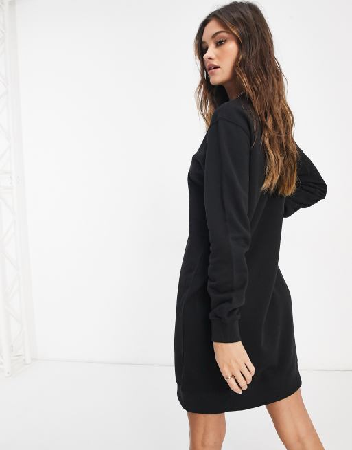 Calvin Klein Jeans taping monogram sweater dress in black | ASOS