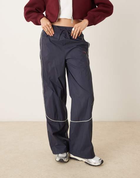 Calvin Klein Jeans tech crinkle track pants in navy - view 1