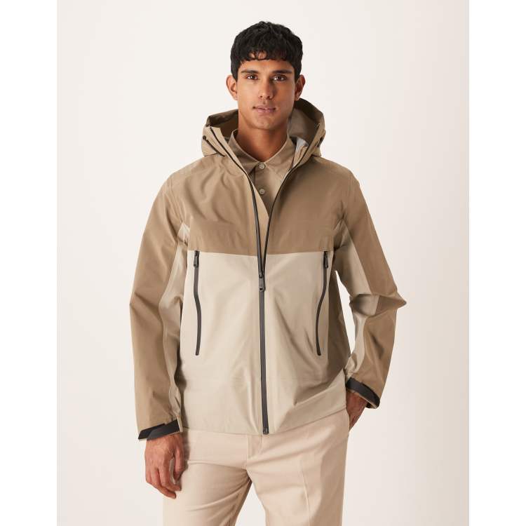 Calvin Klein Jeans tech shell windbreaker jacket in beige 