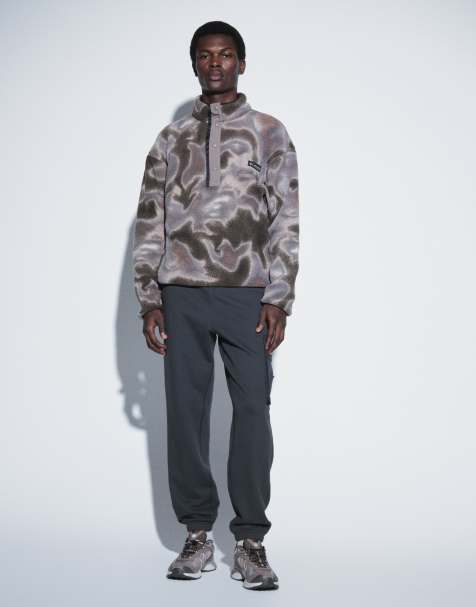 Calvin Klein Jeans Terry Badge jogger in charcoal - view 1