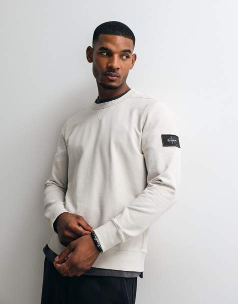 Calvin Klein Jeans Terry Badge sweatshirt in beige - view 1