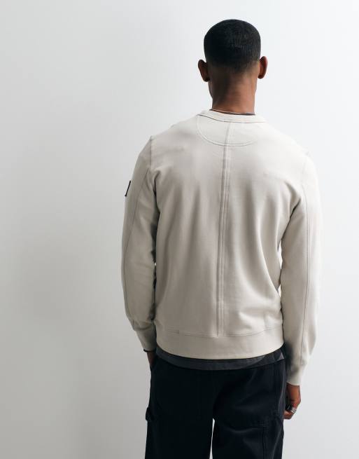 Calvin Klein Jeans Terry Badge sweatshirt in beige, 4 of 5