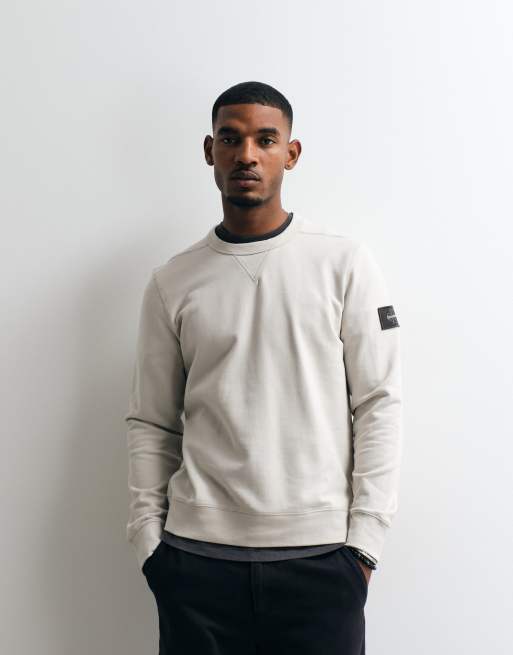 Calvin Klein Jeans Terry Badge sweatshirt in beige, 5 of 5