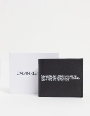 calvin klein leather bifold wallet