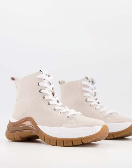 Calvin Klein Jeans - Timotha - Chunky hi-top-sneakers i beige