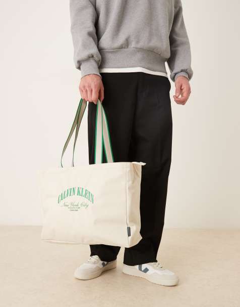 Calvin Klein Jeans - Tote tas met grafische print in wit - view 1