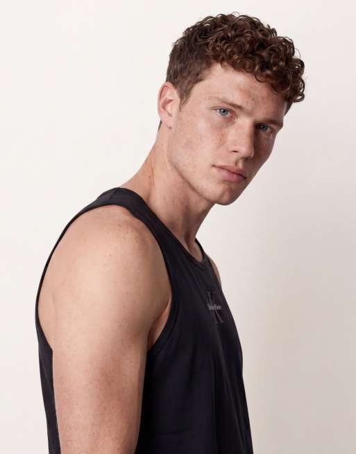 Calvin Klein Jeans – Trägertop in Schwarz mit klassischem Logo , 2 von 5