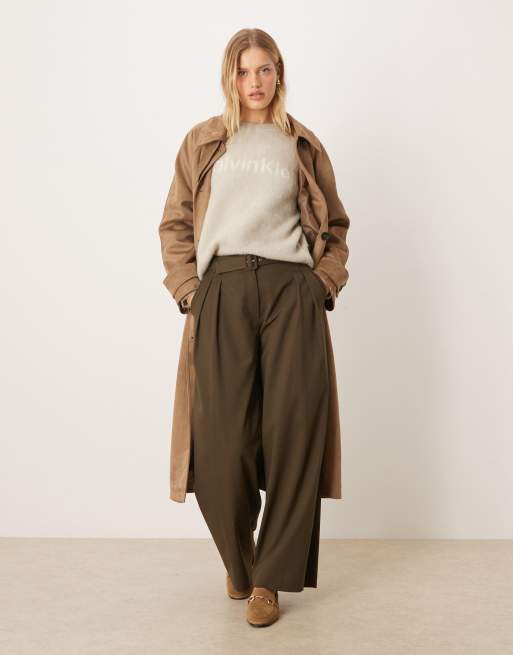 Calvin Klein Jeans - Trui met alpacawol en logo in gebroken wit, 3 van 4