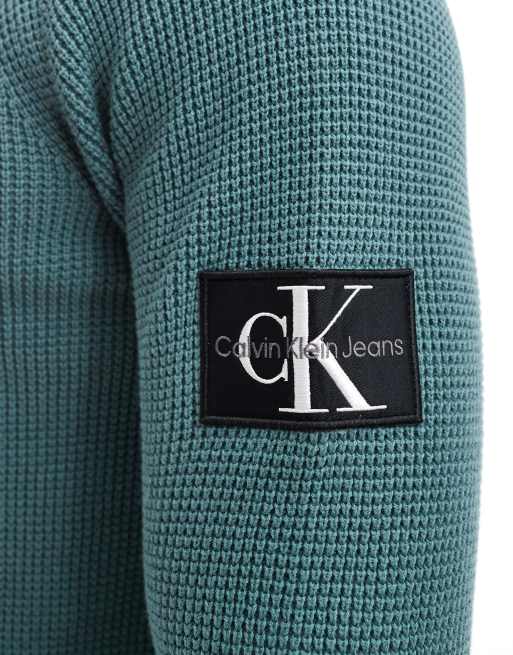 Calvin Klein Jeans - Trui met badge in groen, 2 van 4