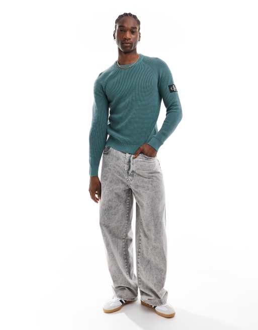 Calvin Klein Jeans - Trui met badge in groen, 4 van 4