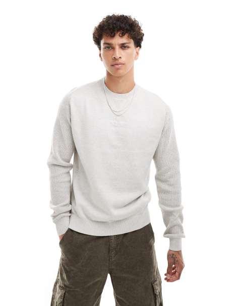 Calvin Klein Jeans - Trui met monologo in grijs - view 1