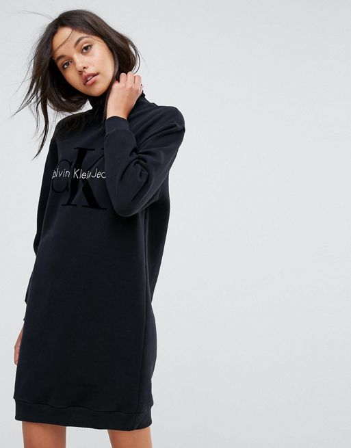 Buy Calvin Klein Jeans Black Logo Relaxed Fit Dress for Women