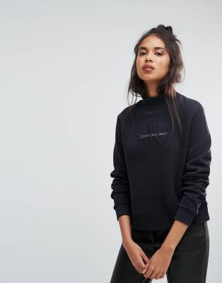 calvin klein black turtleneck sweater