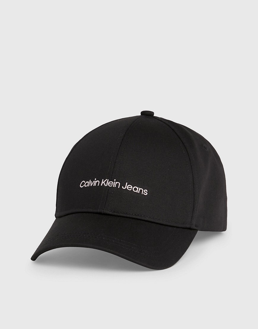 Calvin Klein Jeans Twill Cap in Black/Pale Conch