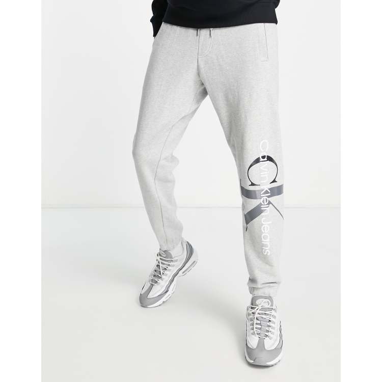 Calvin klein monogram cheap joggers grey