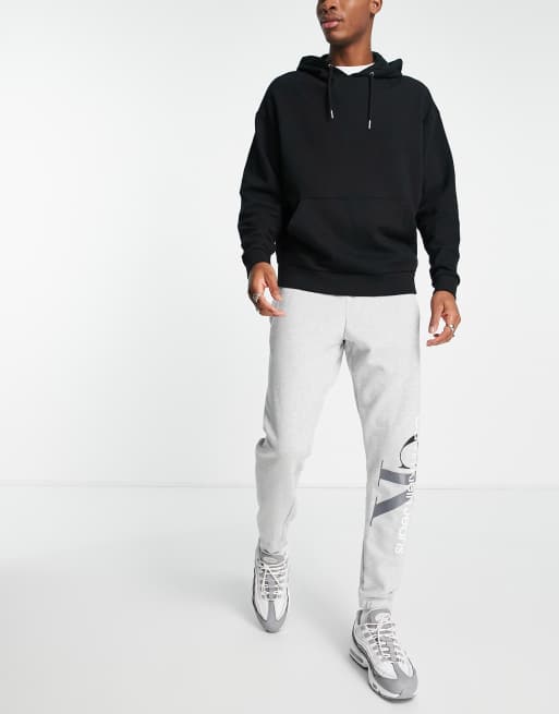 Calvin klein shop grey monogram joggers