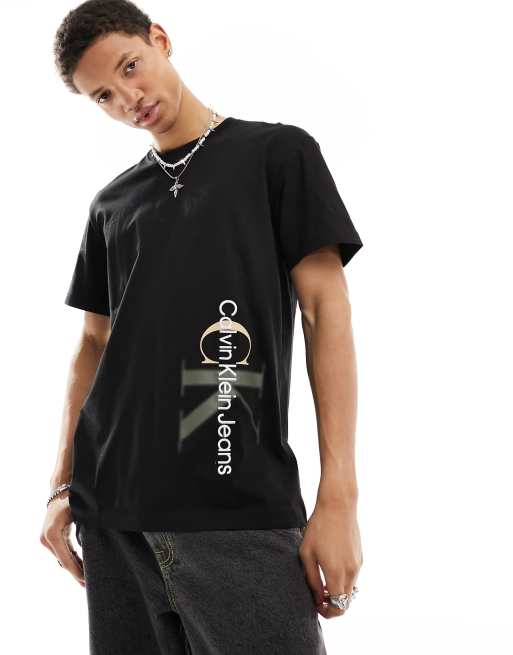 Calvin Klein Jeans CK Logo Monogram All Over Tee Black T-Shirt