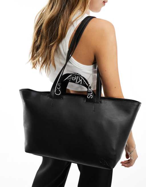 Calvin klein best sale black tote bag