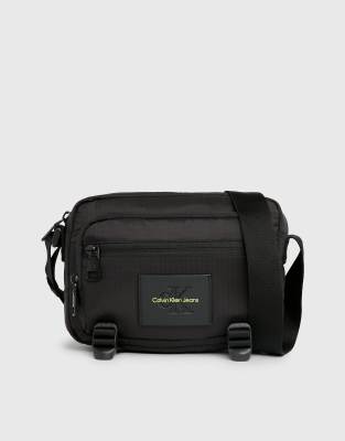 Calvin Klein Jeans Logo Crossbody Bag in Ck Black - ASOS Price Checker