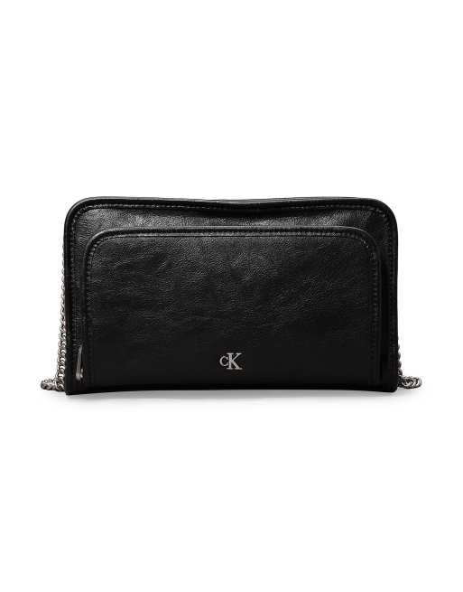 Calvin Klein Jeans – Umwandelbare Umhängetasche in Schwarz