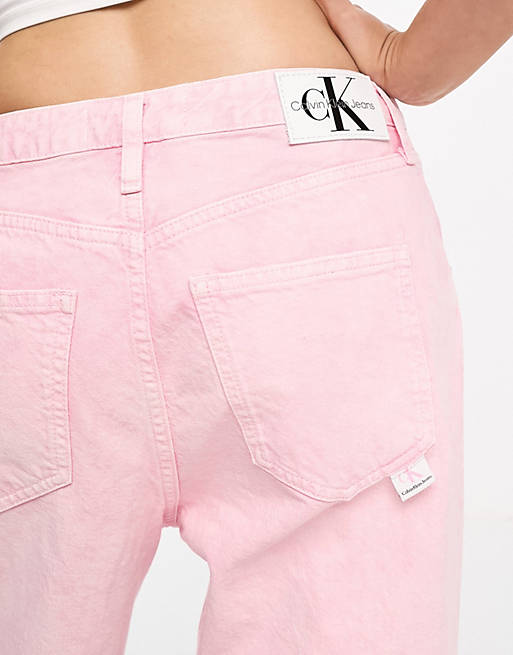 Calvin Klein Jeans Unisex baggy 90s dad jeans in pink - exclusive to ASOS |  ASOS