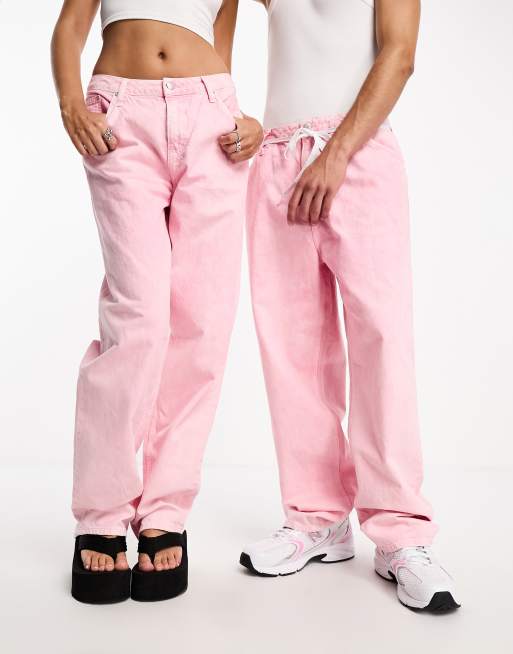 Baggy store pants pink