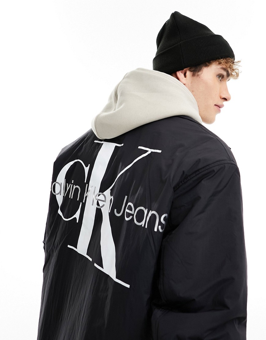 Calvin Klein Jeans Unisex reversible skater jacket in black