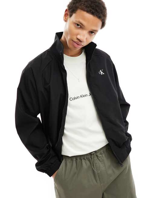 Calvin Klein Jeans unpadded harrington jacket in black ASOS
