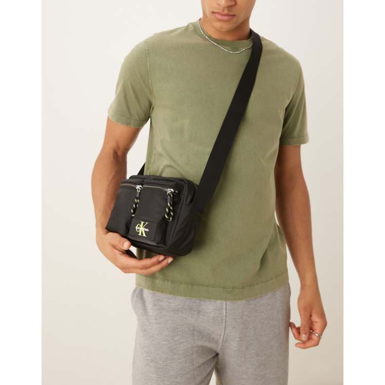 【  JEANS】 CKJ UTILITY L LOGO CAMERA BAG 208260409-1-blackwildlime?$