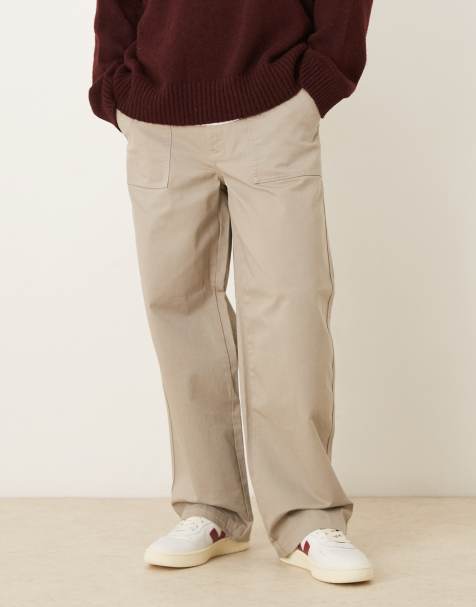 Calvin Klein Jeans - Utility cargobroek met ballonpijpen in licht kaki - view 1