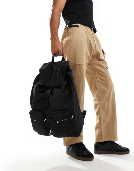 Calvin Klein Jeans Verstaubarer Rucksack in Schwarz
