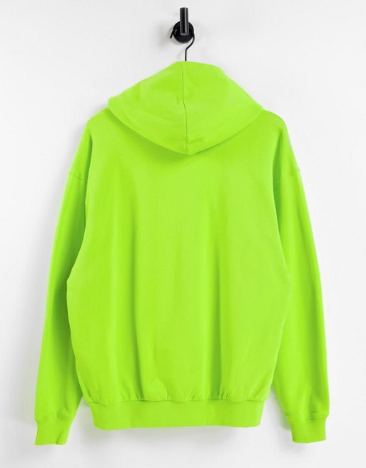 Calvin Klein - Hoodie - Colour Block Logo - Lime Green - Babbediboe  Kidsfashion