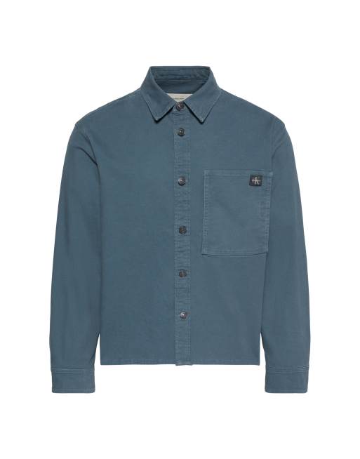 Calvin Klein Jeans - Veste-chemise en toile - Bleu, 5 de 5