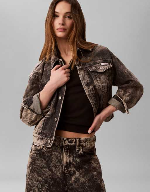 Calvin Klein Jeans veste en jean 90s noire tobacco, 3 de 6