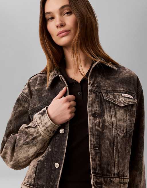 Calvin Klein Jeans veste en jean 90s noire tobacco, 5 de 6