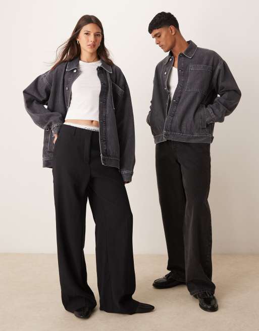 Calvin Klein Jeans - Veste en jean oversize - Gris délavé - Exclusivité ASOS, 2 de 4