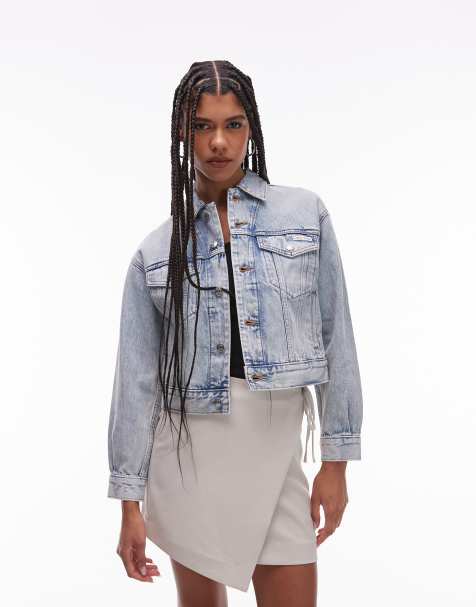Calvin Klein Jeans - Veste en jean style camionneur années 90 - Bleu clair délavé - view 1