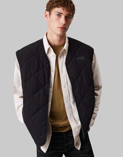 Calvin Klein Jeans - Veste sans manches matelassée en nylon - Noir Ck
