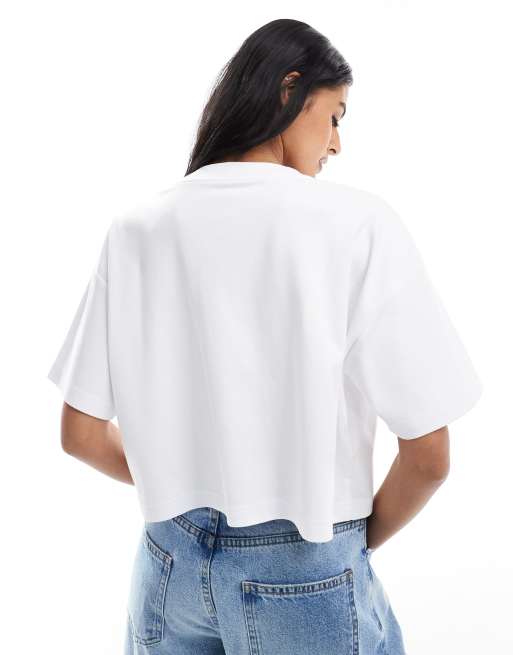 Calvin Klein Jeans – Vit t-shirt i oversize med boxig passform och stor logga, 4 av 4