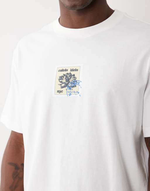 Calvin Klein Jeans – Vit t-shirt med tryck, 5 av 5