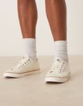 [Calvin Klein Jeans] Calvin Klein Jeans vulc canvas sneakers in off white 40 Creamy White/B Whit