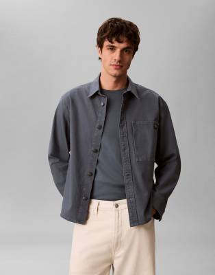 Jeans - Wattierte Hemdjacke in Blau Blau 44
