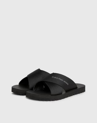  Webbing Sandals in Triple Black