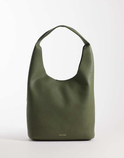 Calvin Klein Jeans – Weiche, mittelgroße Tasche aus strukturiertem Material in Khaki - view 1