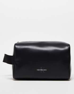 Calvin Klein Jeans monogram soft washbag in black - ASOS Price Checker
