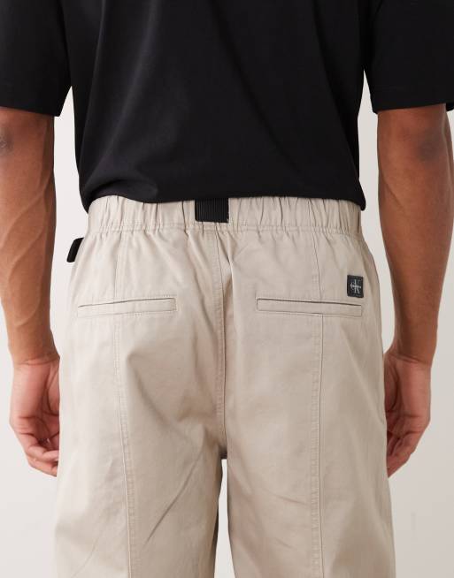 Calvin Klein Jeans – Weite Hose in Wollweiß, 4 von 5