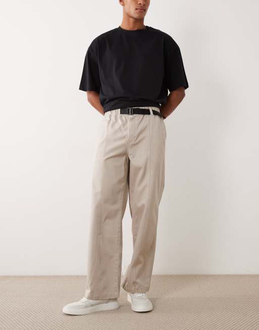 Calvin Klein Jeans – Weite Hose in Wollweiß, 5 von 5