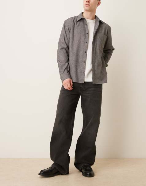 Calvin Klein Jeans – Weite Jeans in schwarzer Waschung - view 1